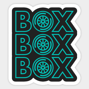 Box Box Box Silver Arrows F1 Tyre Design Sticker